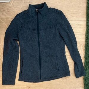 North Face Blue Zip up sweater- women’s size medium